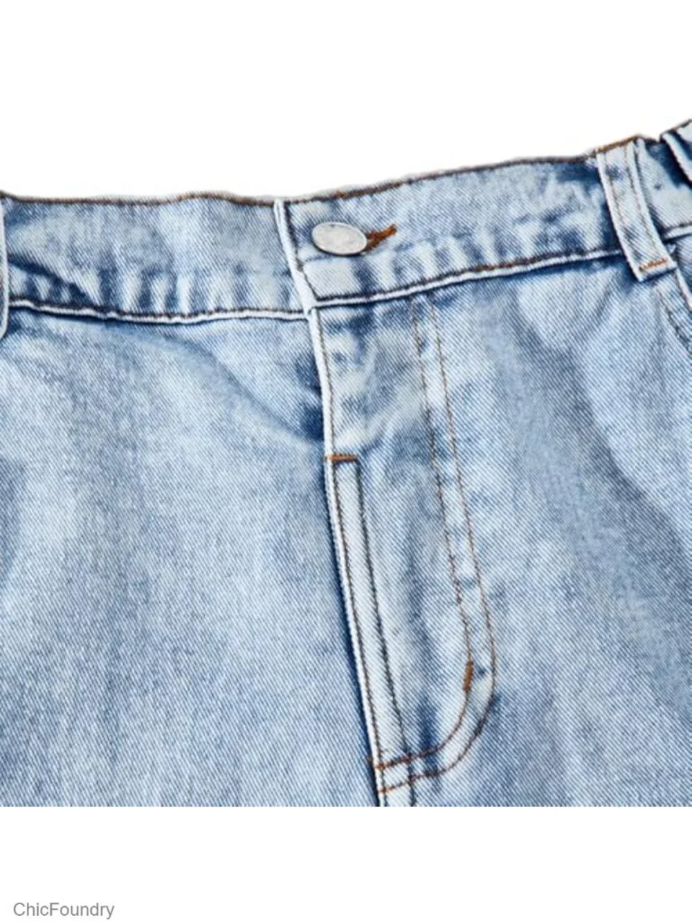 Girls Ripped Baggy Wide Leg Jeans with Pockets, Non-Stretch Cotton Blend,